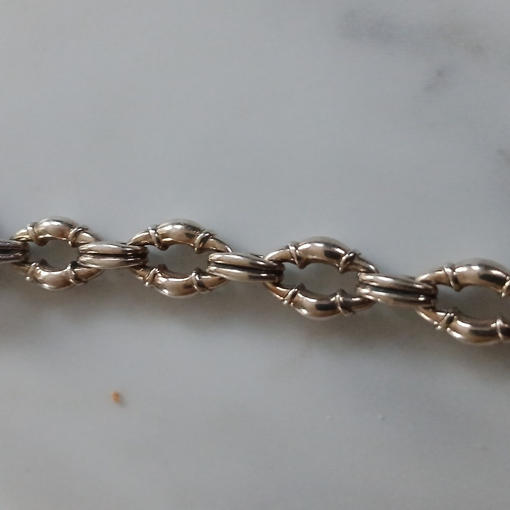Scott Kay Bolo Link Bracelet with Amethyst Clasp 8" .925 - Picture 3 of 5